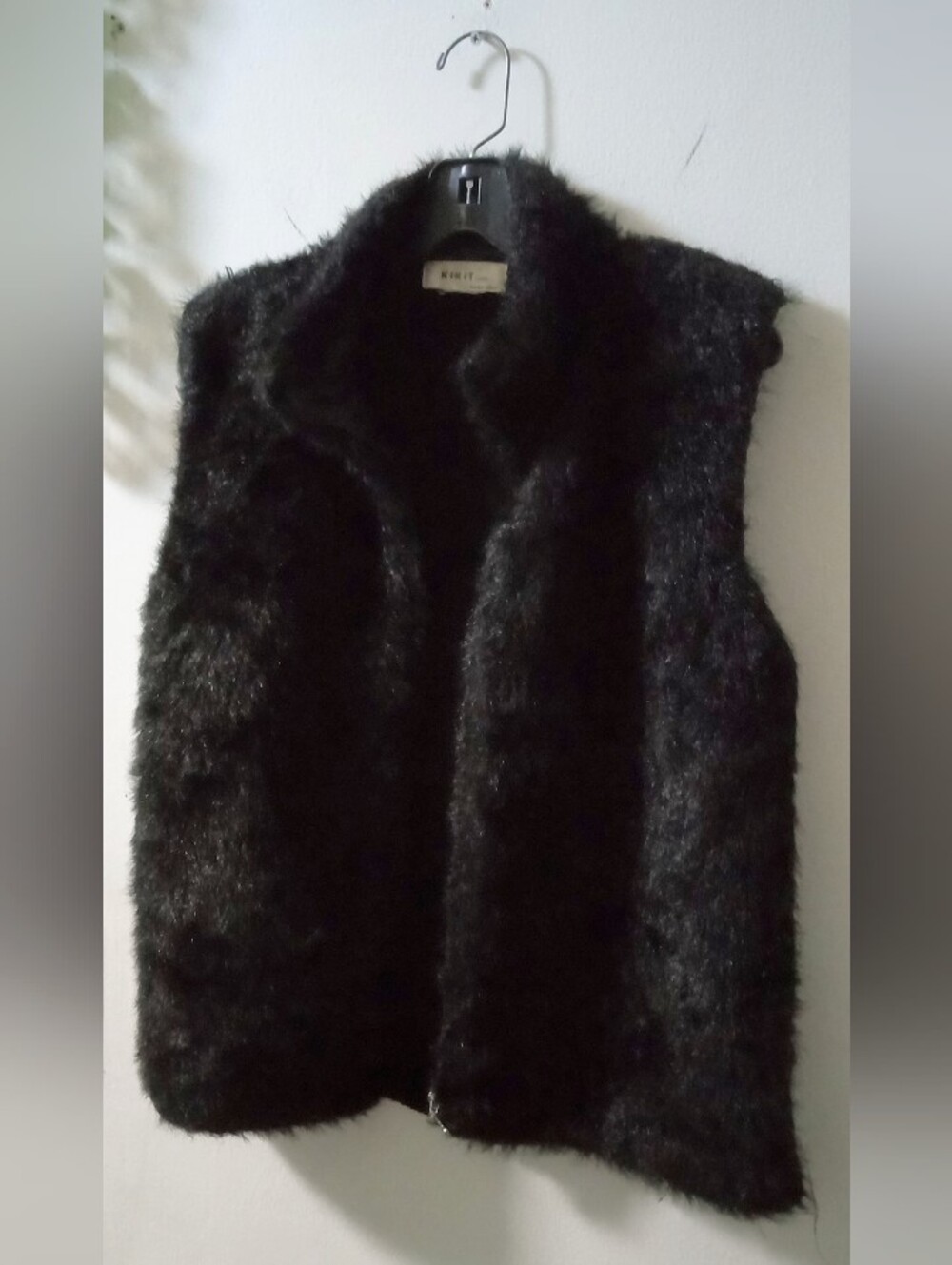 Black Faux Fur Vest